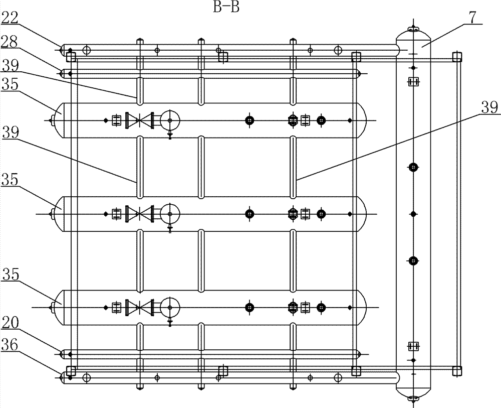 Boiler drum longitudinally arranged chain grate hot water boiler