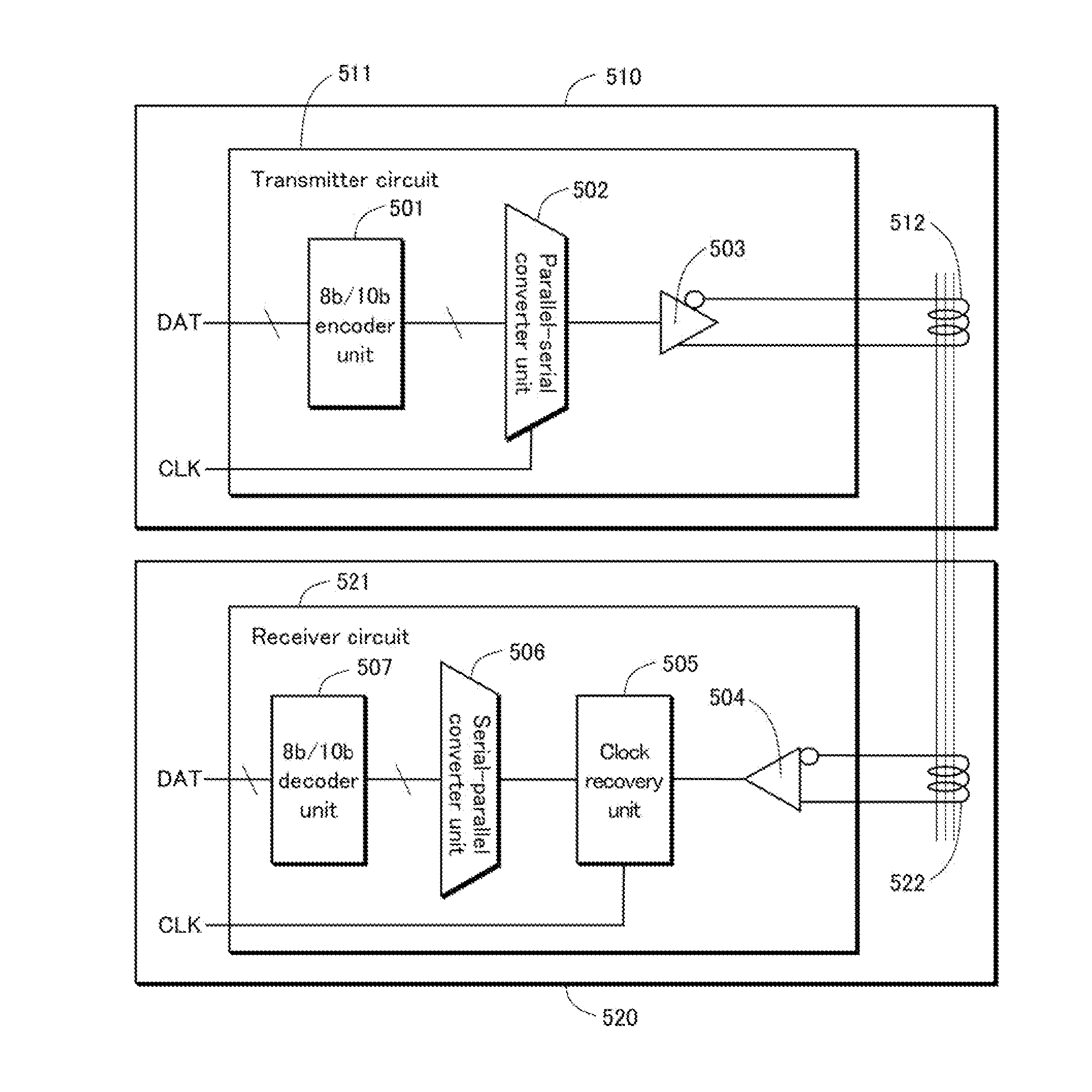 Antenna, transmitter device, receiver device, three-dimensional integrated circuit, and contactless communication system
