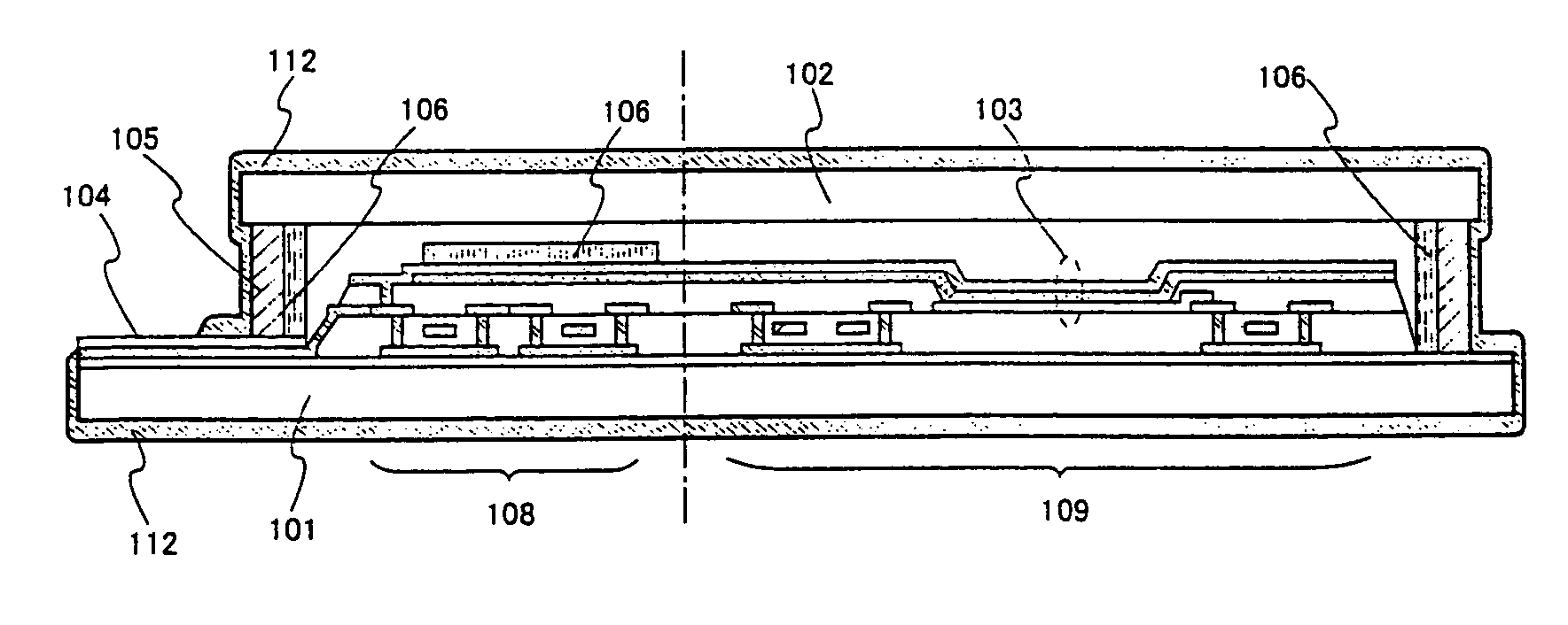 Light-emitting device with coating film on portions of substrates and sealing member