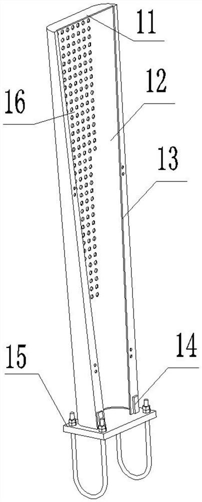 Vertical plate type wind barrier of railroad bridge