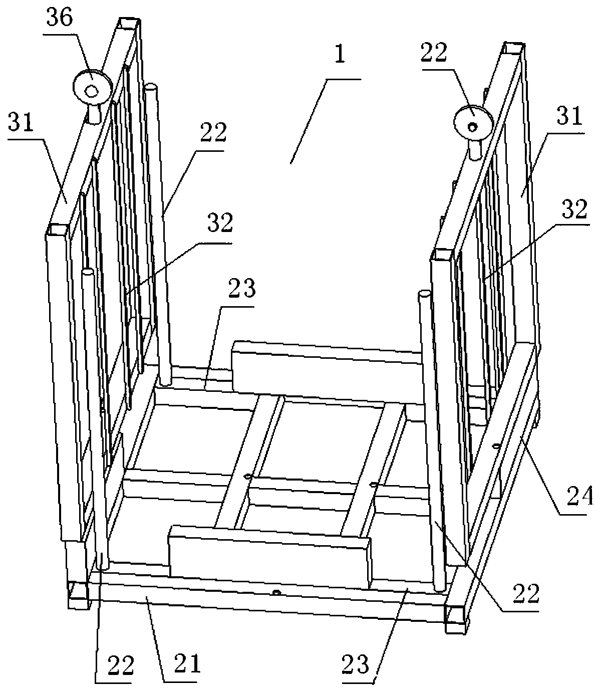 Crankshaft transfer trolley capable of automatically moving up and down