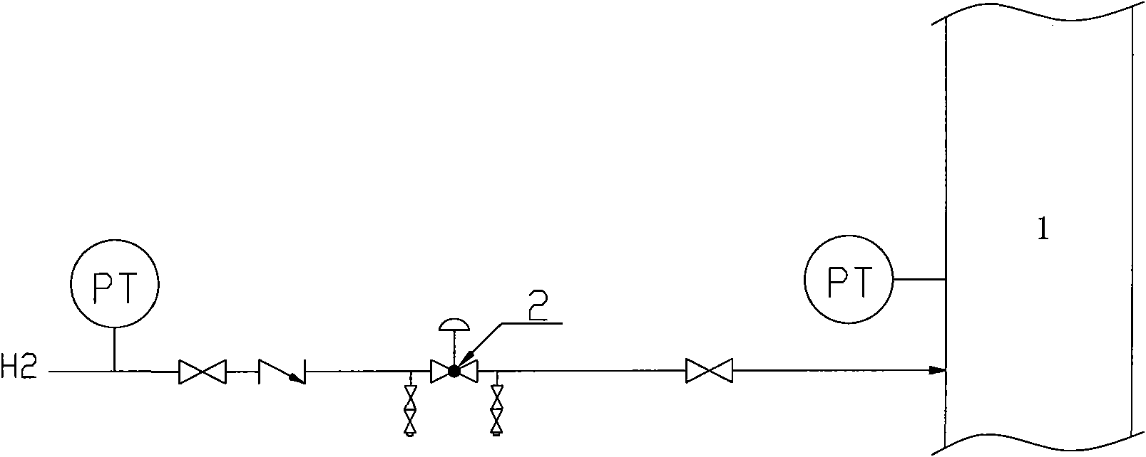 Driving inlet method of aniline liquid phase hydrogenation reactor