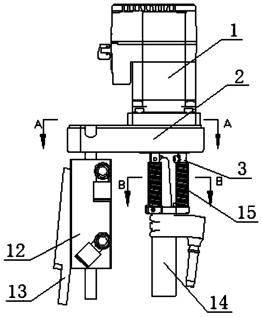 Ampoule bottle self-centering cutting device for water agent dispensing robot