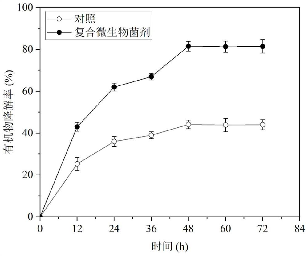 Composite microbial agent and application thereof in biological reduction of kitchen waste