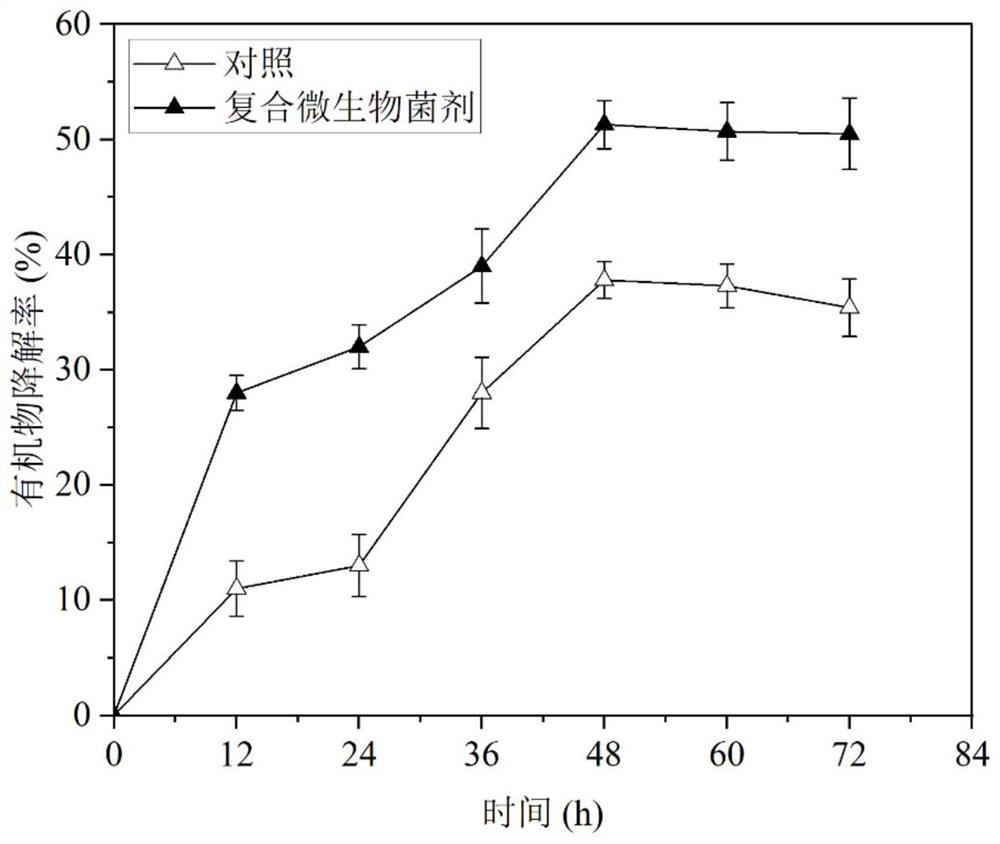 Composite microbial agent and application thereof in biological reduction of kitchen waste