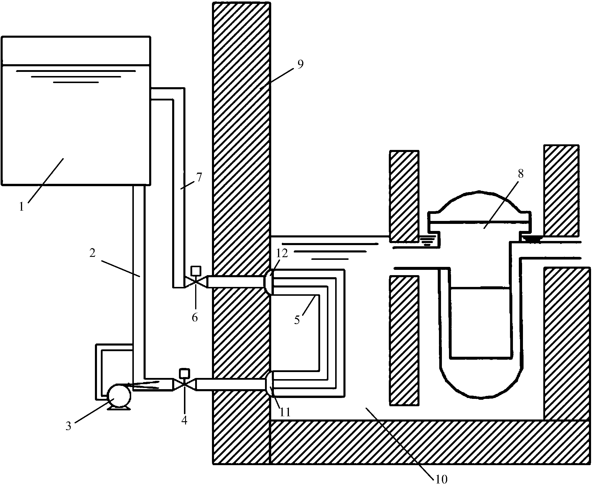 Active and passive combined containment sump water cooling system