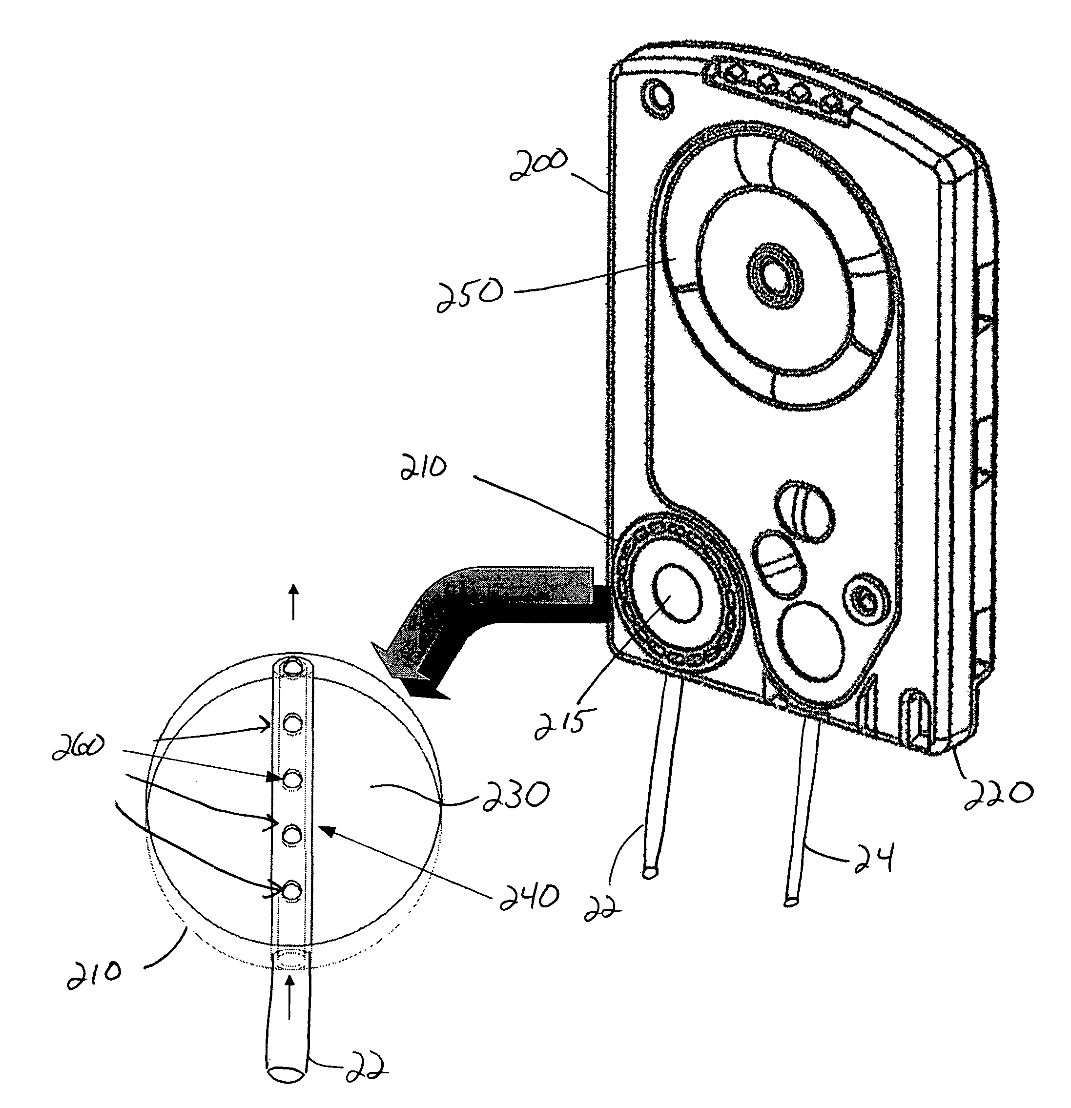 Fluid pressure sensing chamber