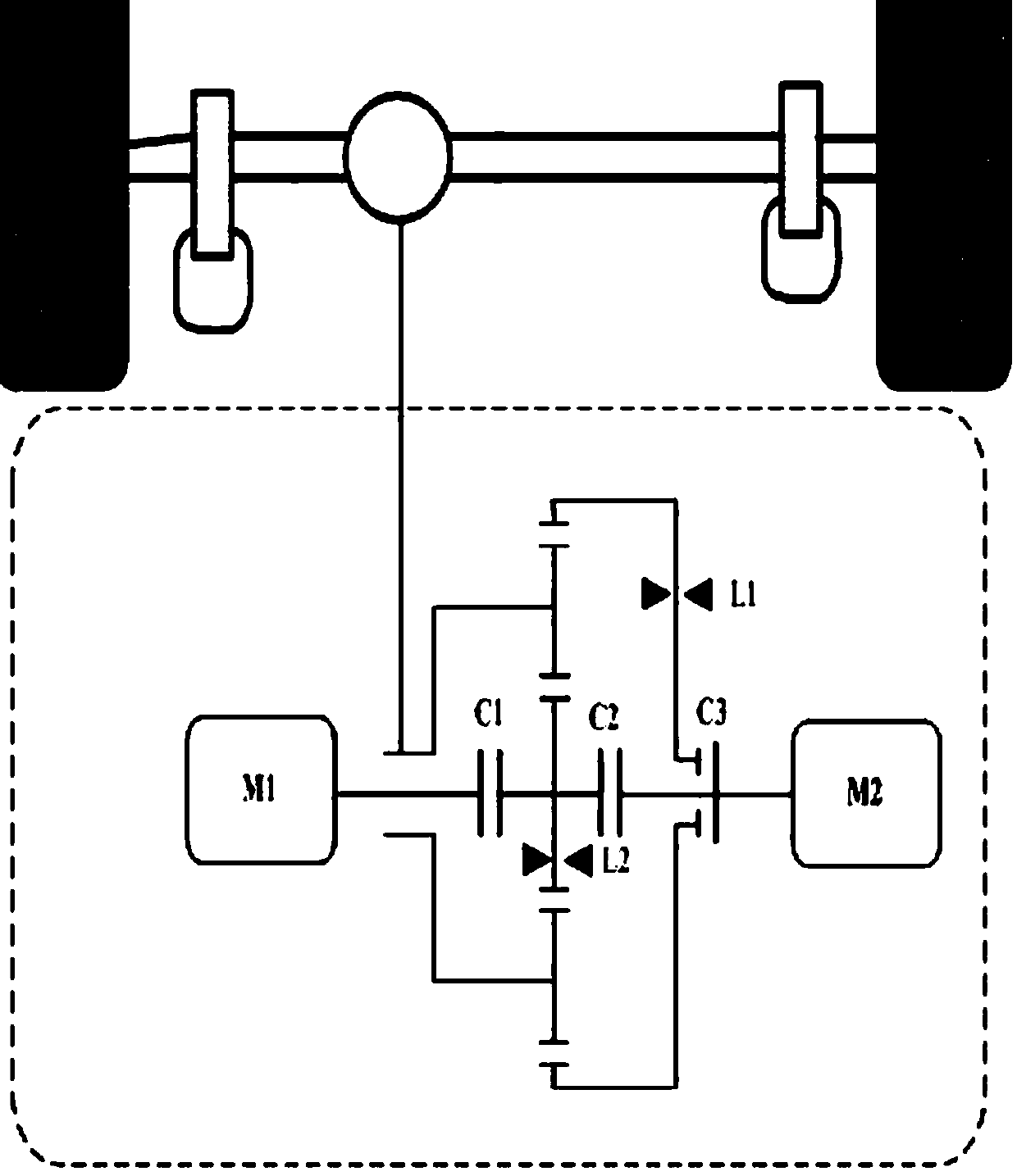 A dual-motor dual-mode coupled electric vehicle drive system