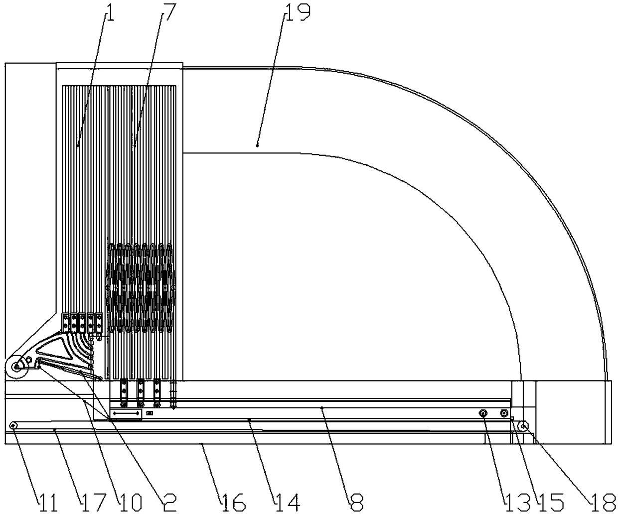 A mobile garage with adjustable length