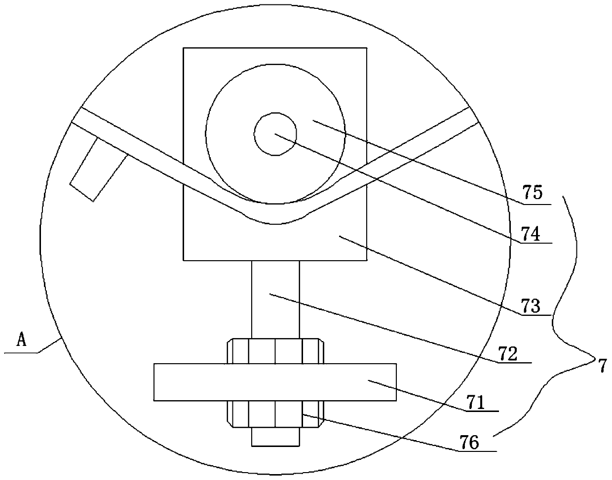 Movable type transport device used by mechanical arm for workpiece placement