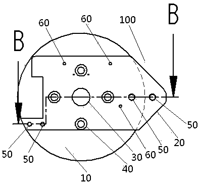 Manufacturing method of oil-way hole in base space and locating tool of oil-way hole