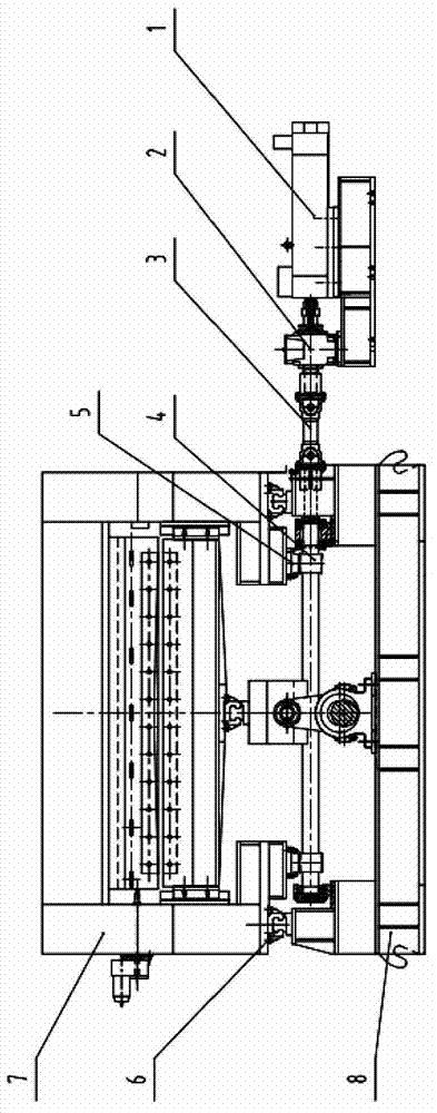 Flying shear device for finishing and shearing of thick metal strips
