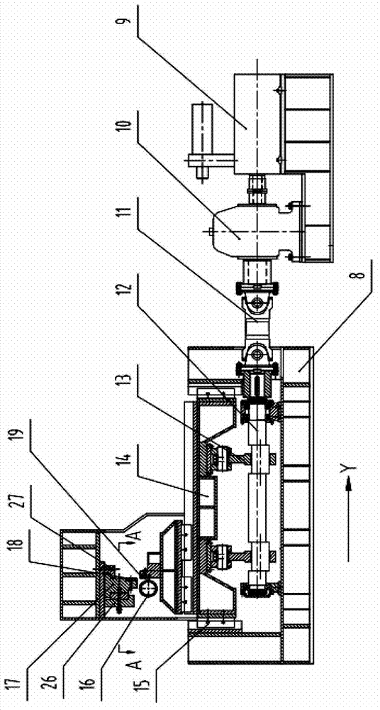Flying shear device for finishing and shearing of thick metal strips