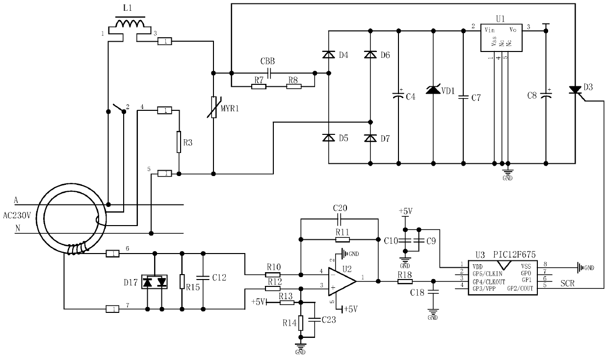 Delayed electric leakage protection circuit