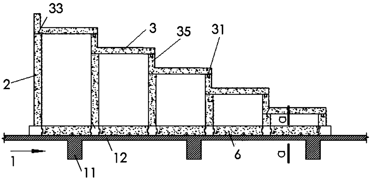 Prefabricated reinforced concrete cinema stand structure