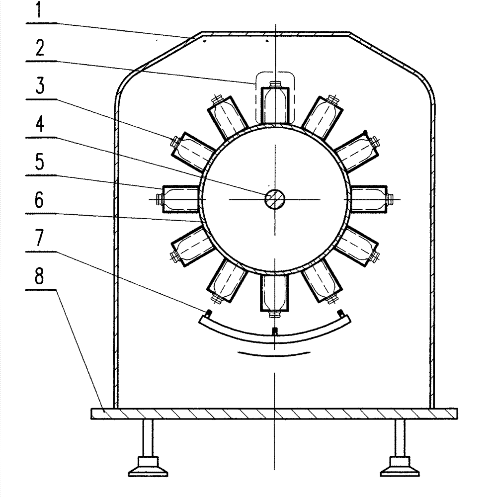 Continuous in-out bottle washing method and bottle washing machine thereof