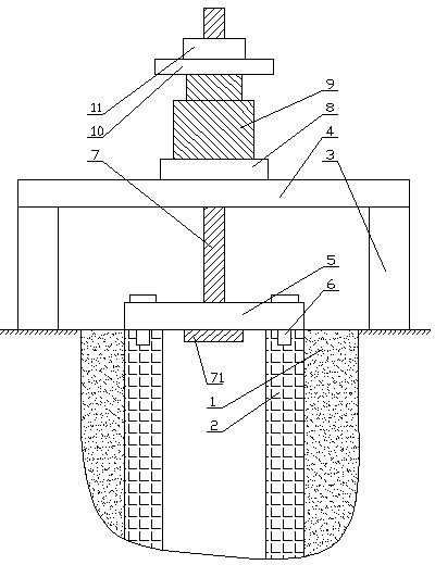 Tubular pile pull-out test device with single dowel bar structure