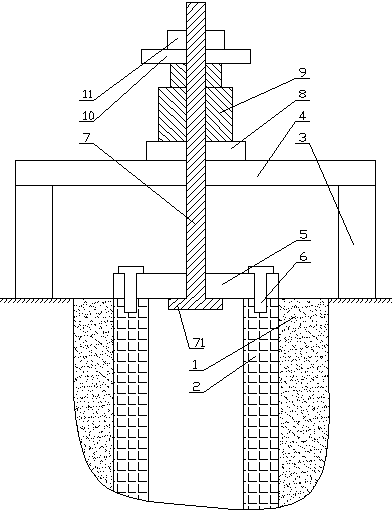 Tubular pile pull-out test device with single dowel bar structure