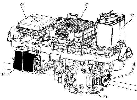 Power assembly bracket device for pure electric vehicle
