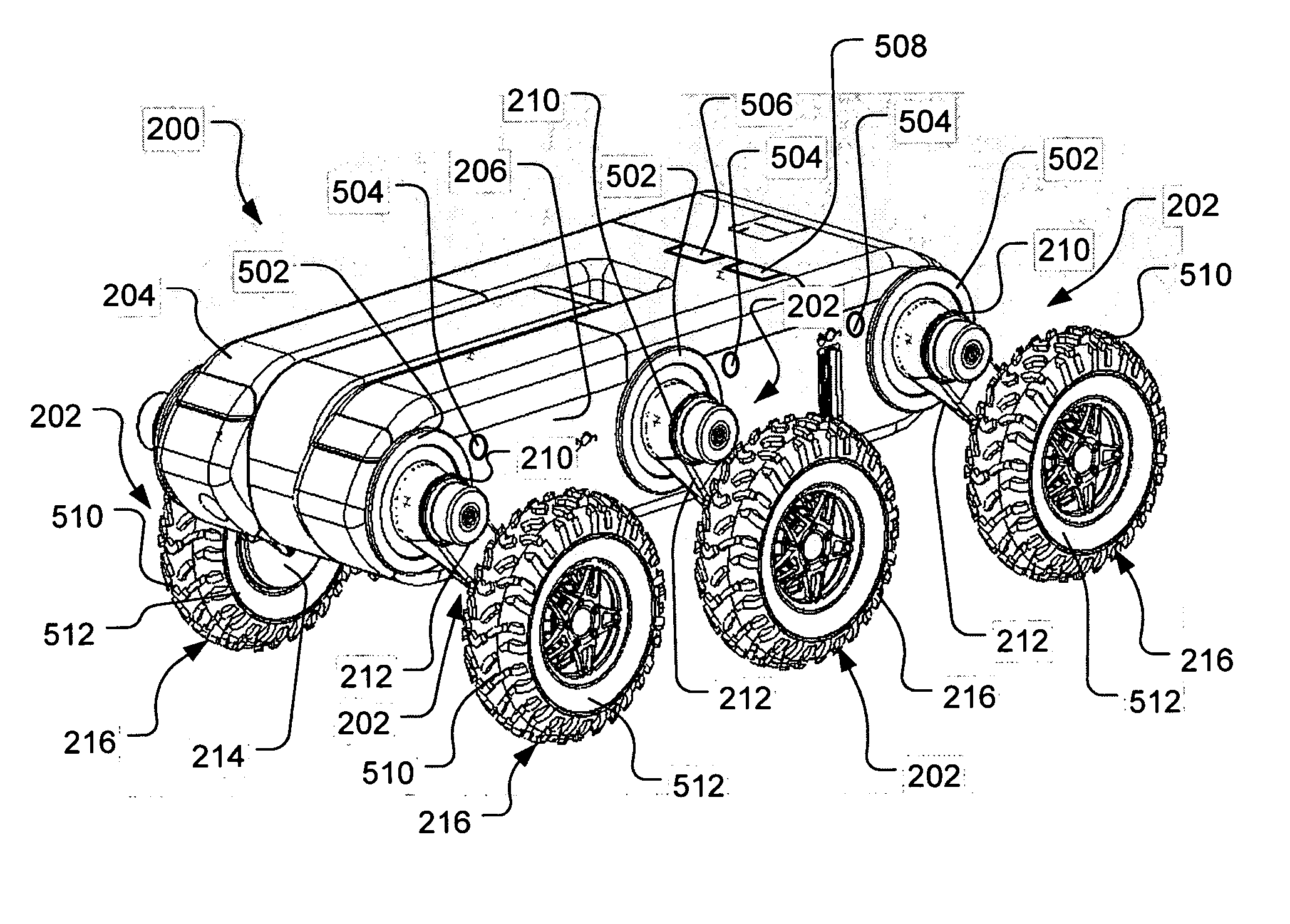 Vehicle having an articulated suspension and method of using same