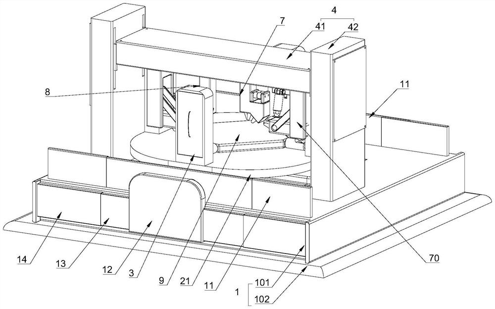 Method and device for multi-station near-net forming of spatial curved surface