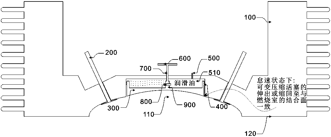 Piston with variable compression ratio