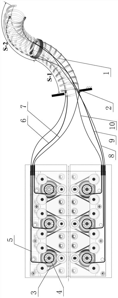 Inverse kinematics solving method suitable for two-section six-degree-of-freedom continuum mechanical arm