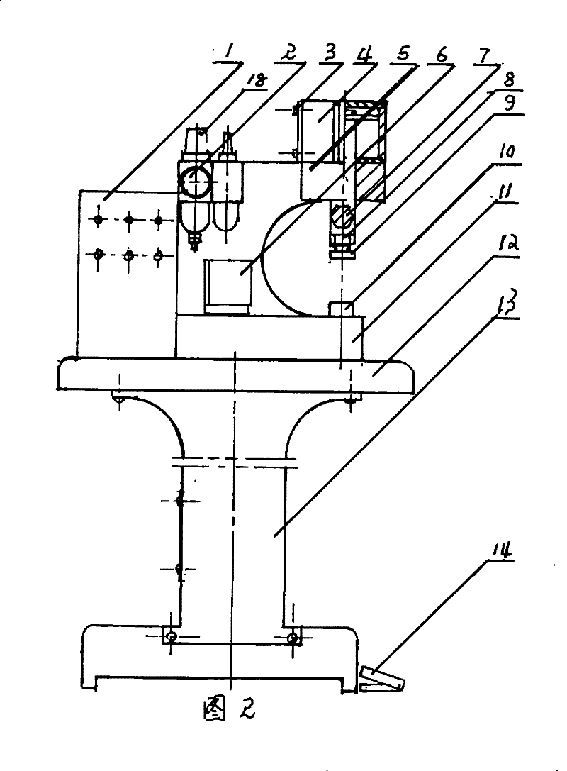 Pneumatic button machine