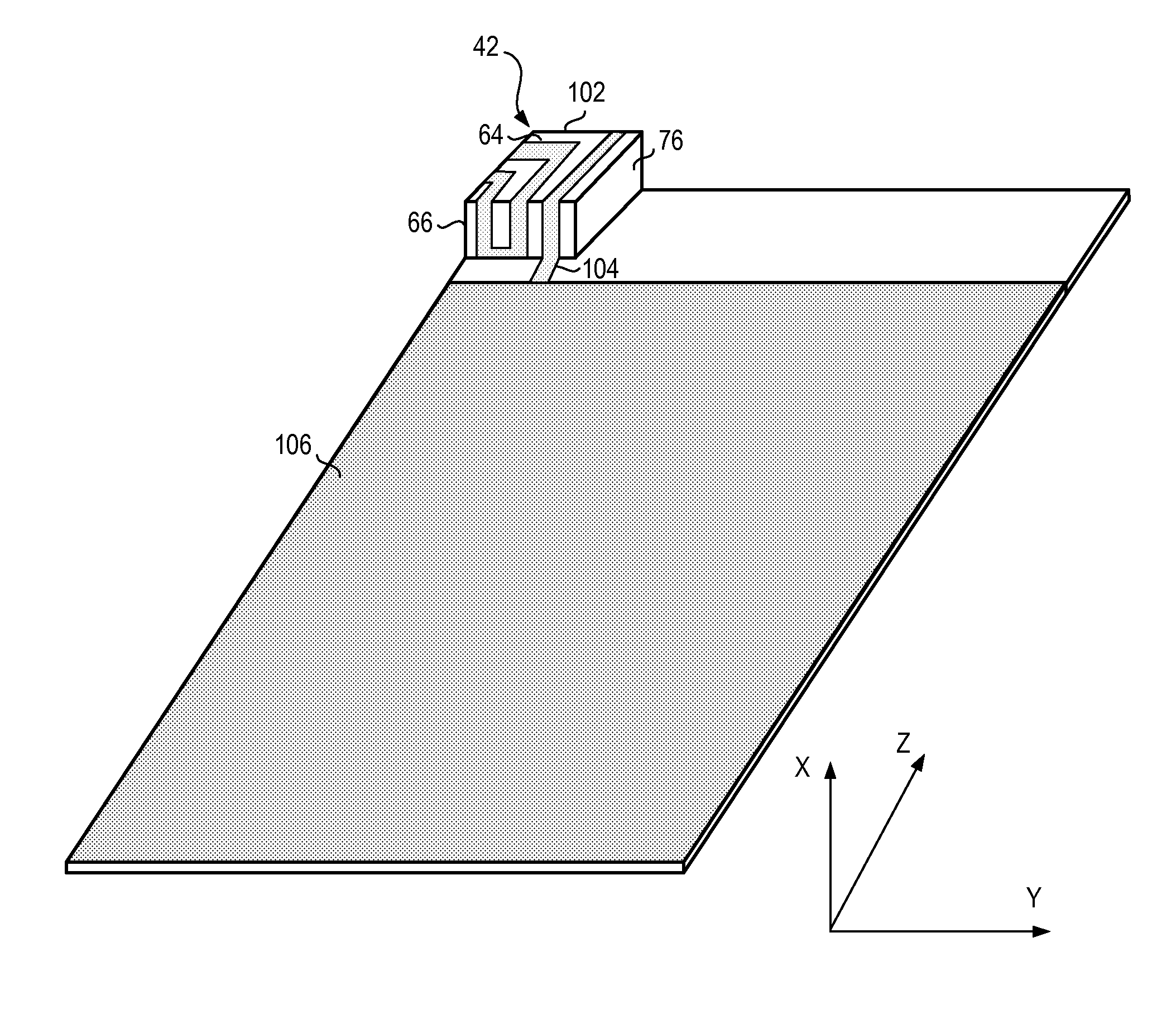 Antenna, and associated method, for a multi-band radio device
