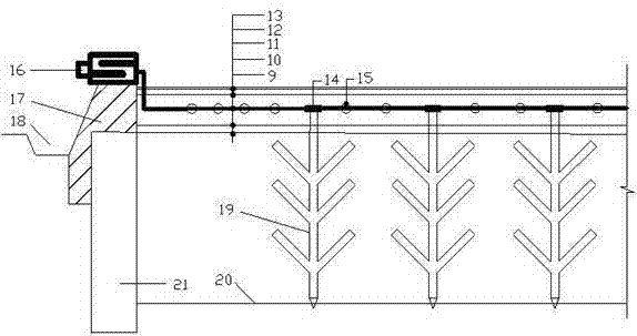 A vertical three-dimensional drainage device for dredging and filling silt reinforcement and its application method