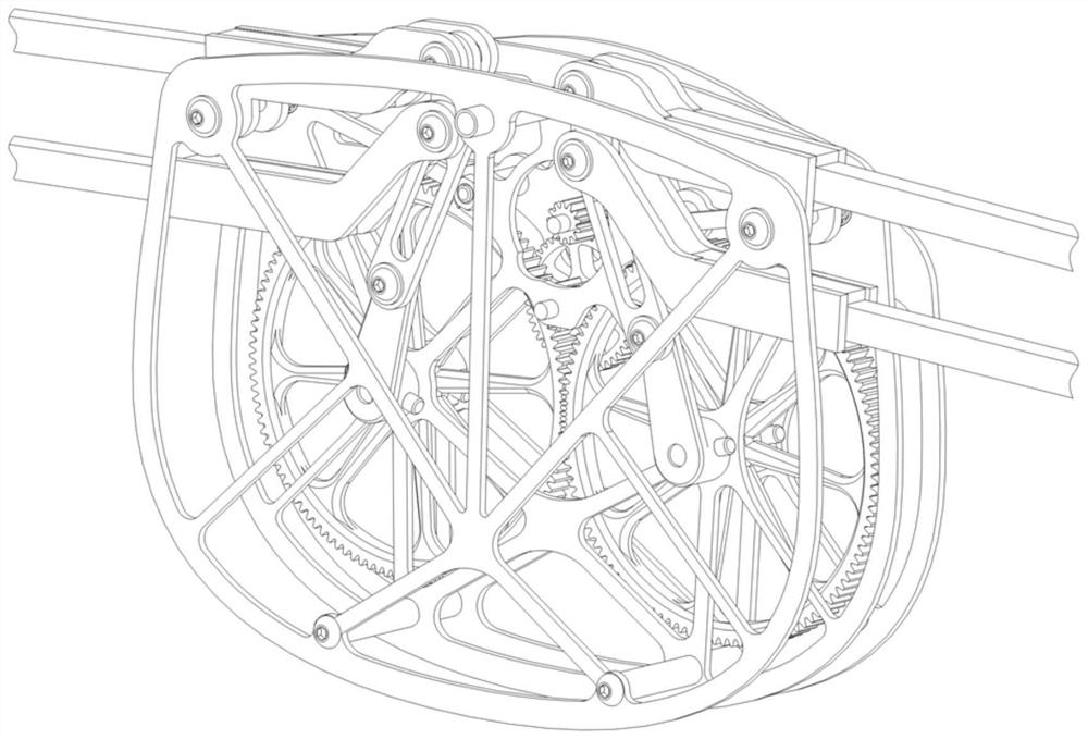 A transmission mechanism of a two-stage flapping-wing aircraft