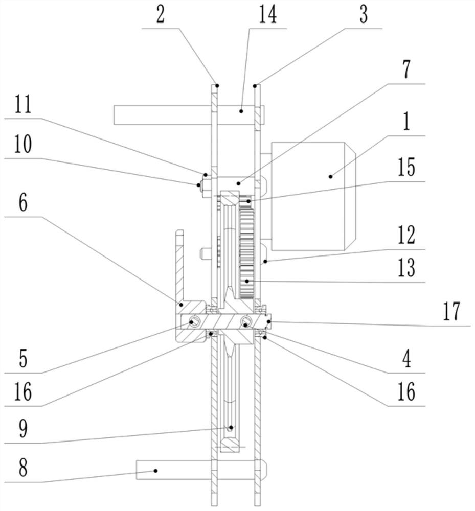 A transmission mechanism of a two-stage flapping-wing aircraft