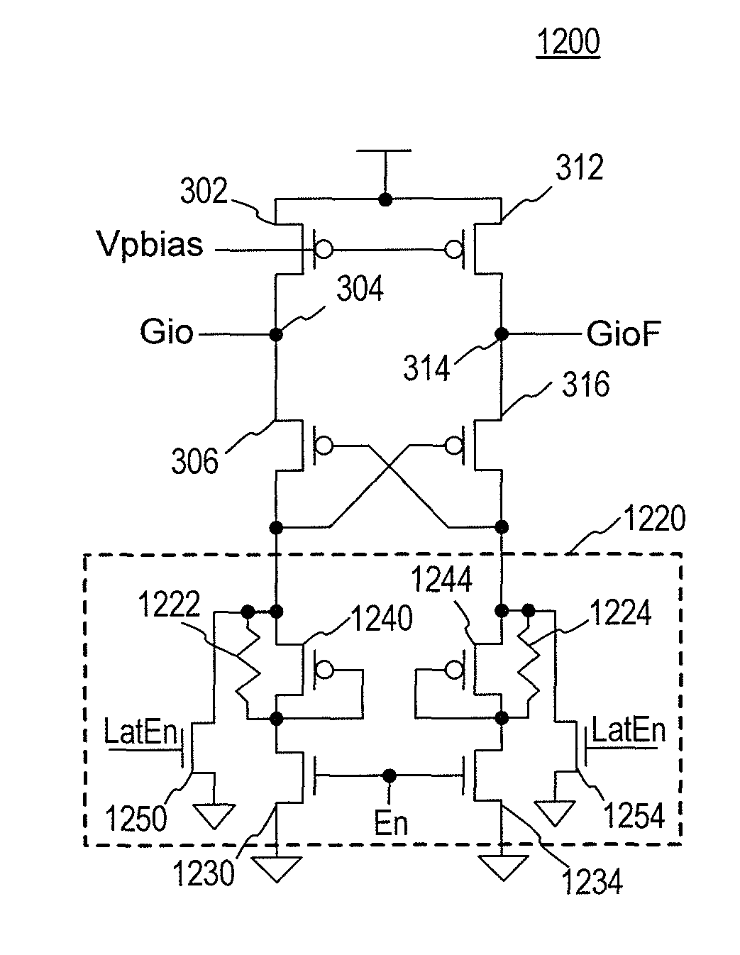 Current mode sense amplifier with passive load