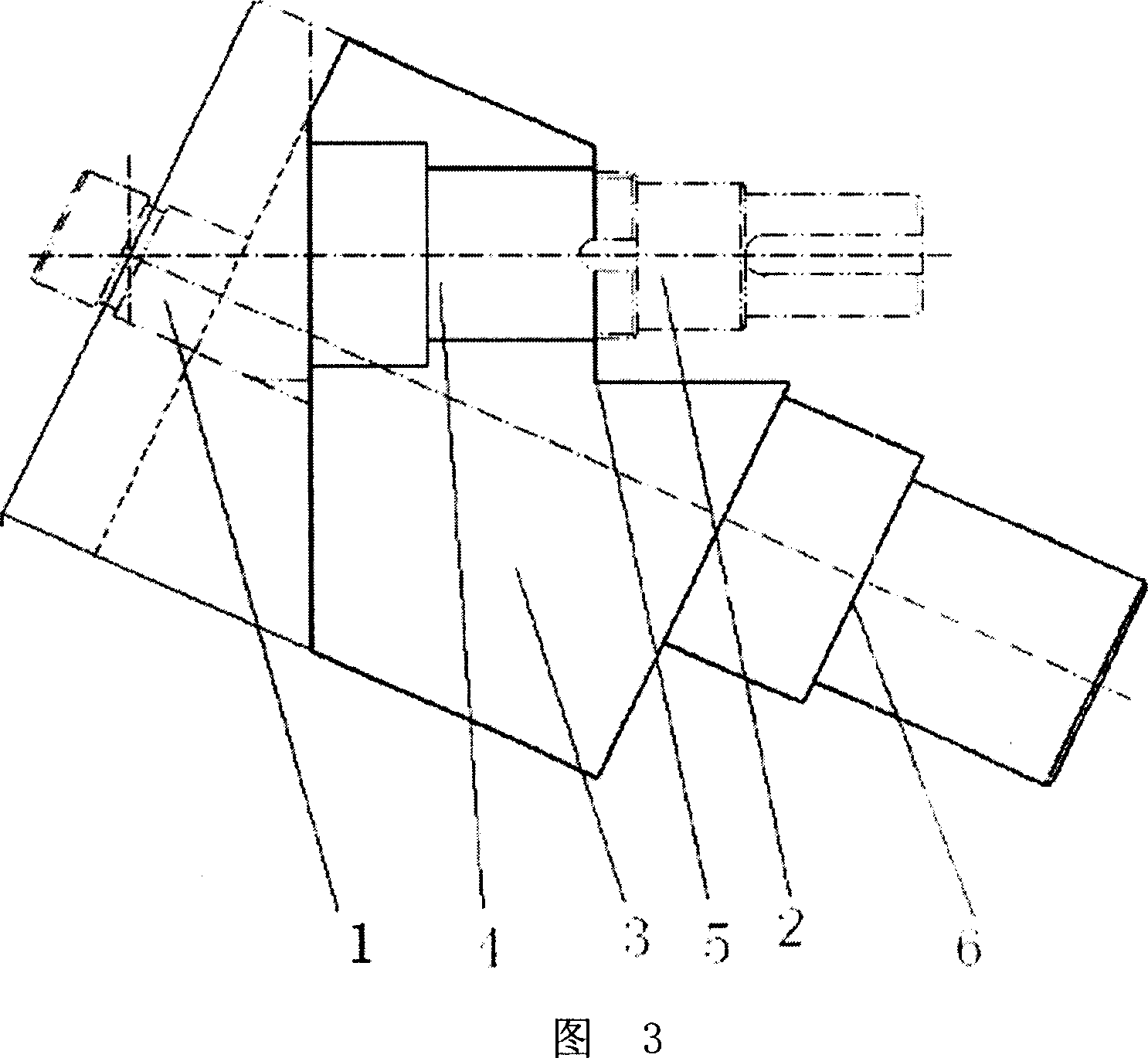 Jig for inclined bent axle processing