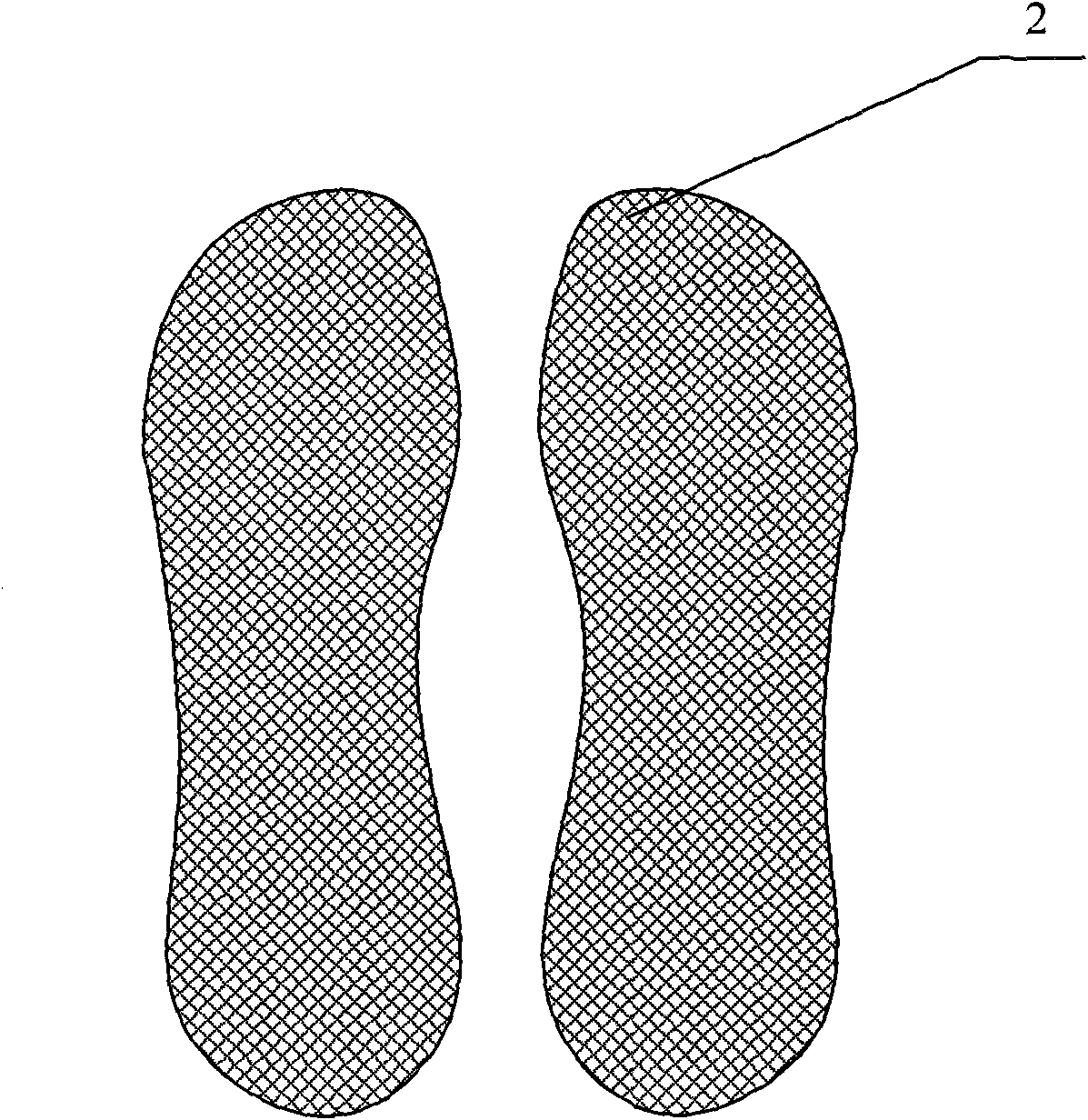 Slipper-type mop device