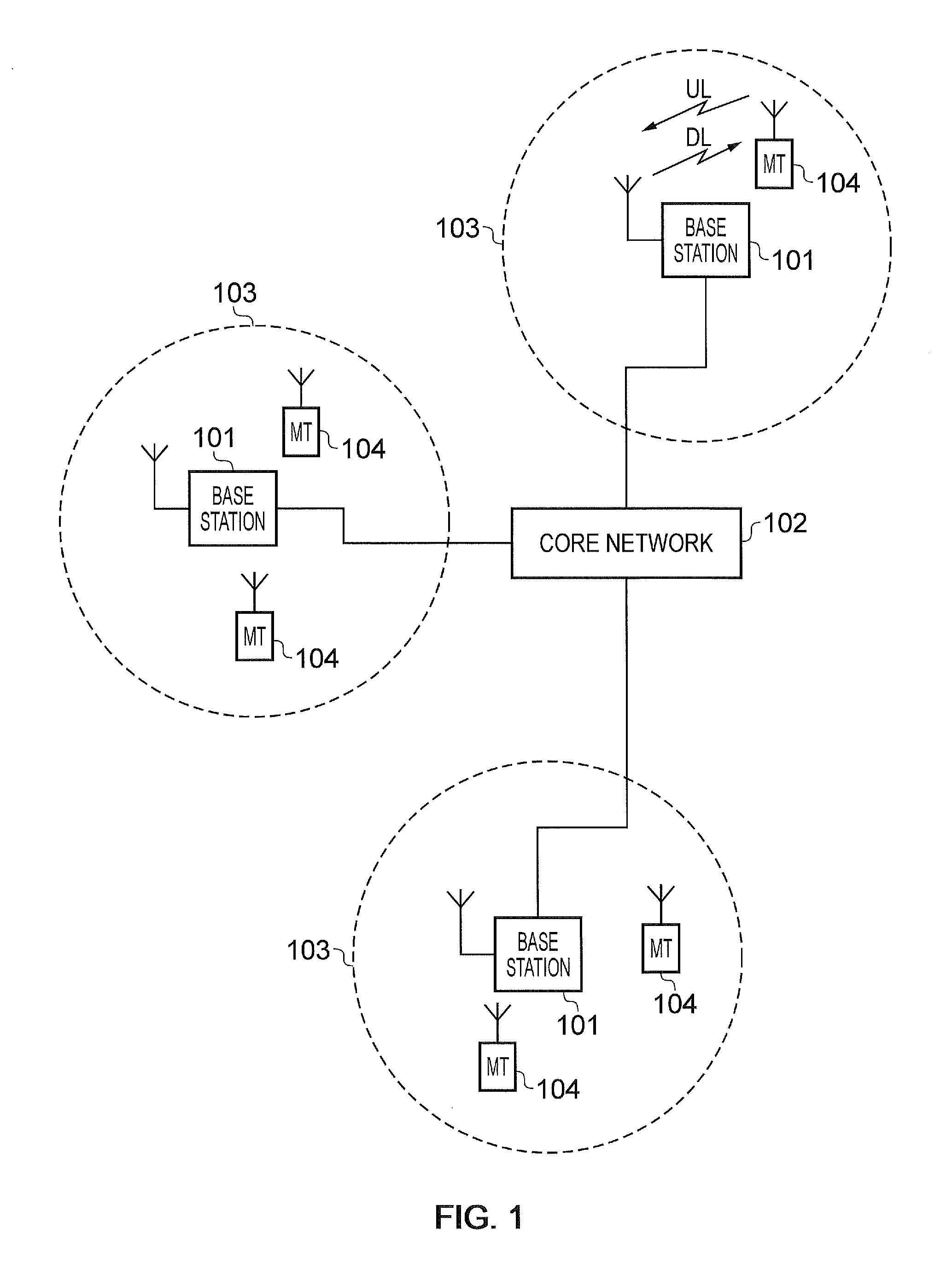 Mobile communication device and method for allocating resources outside of a virtual carrier based on ue capabilities