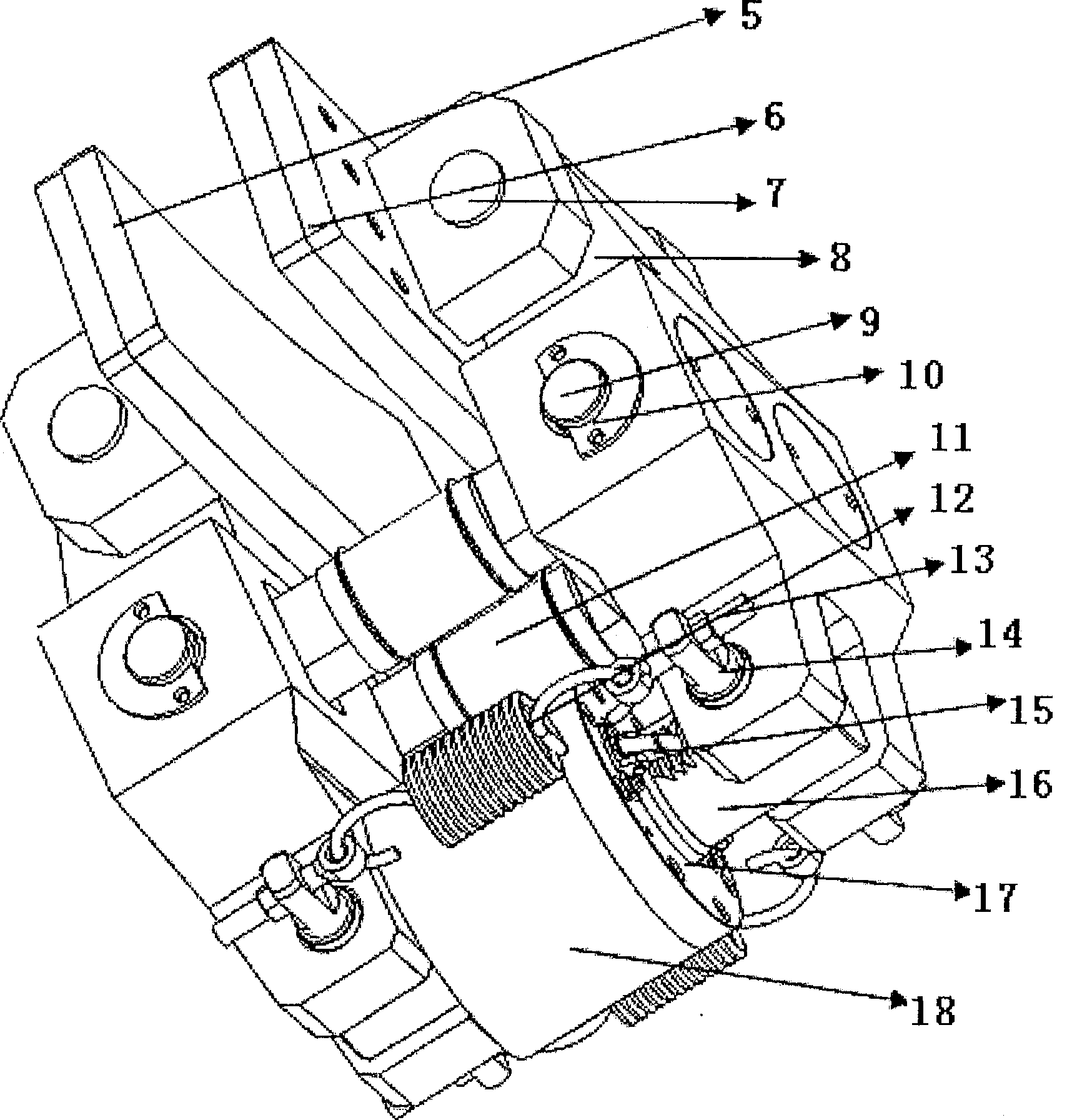 Disc type brake automatic compensation gap braking clamp