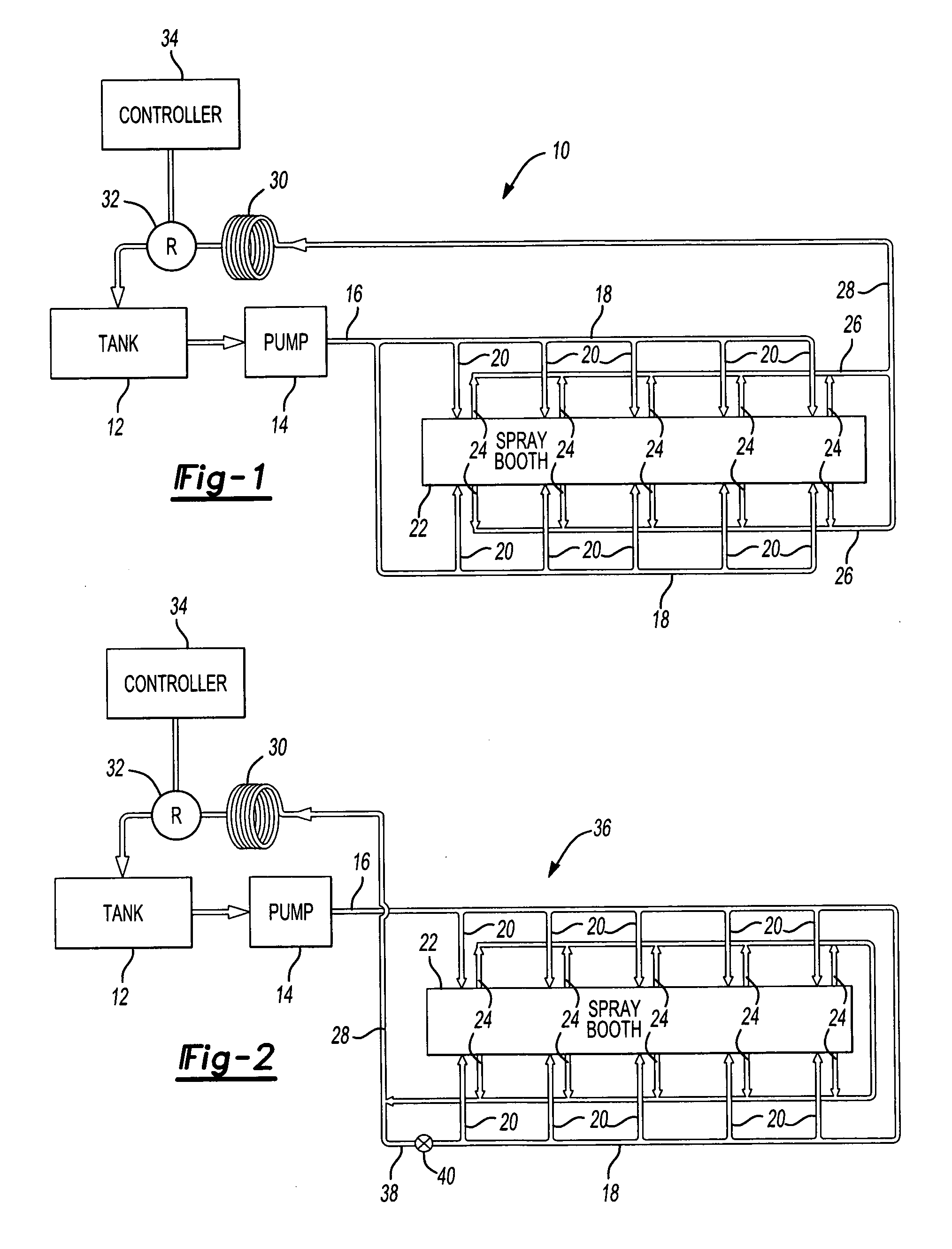 Paint circulation system with coiled back pressure regulator