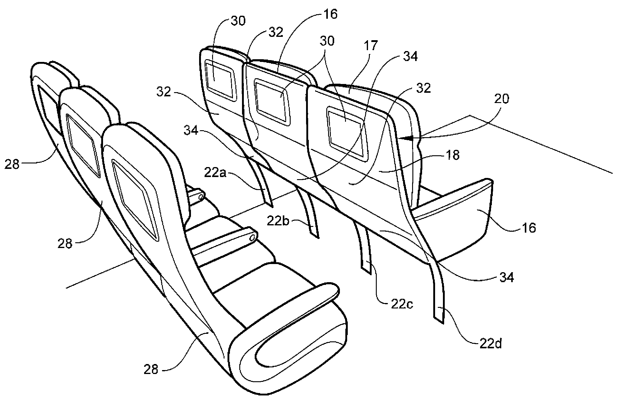 Class divider for aircraft cabin