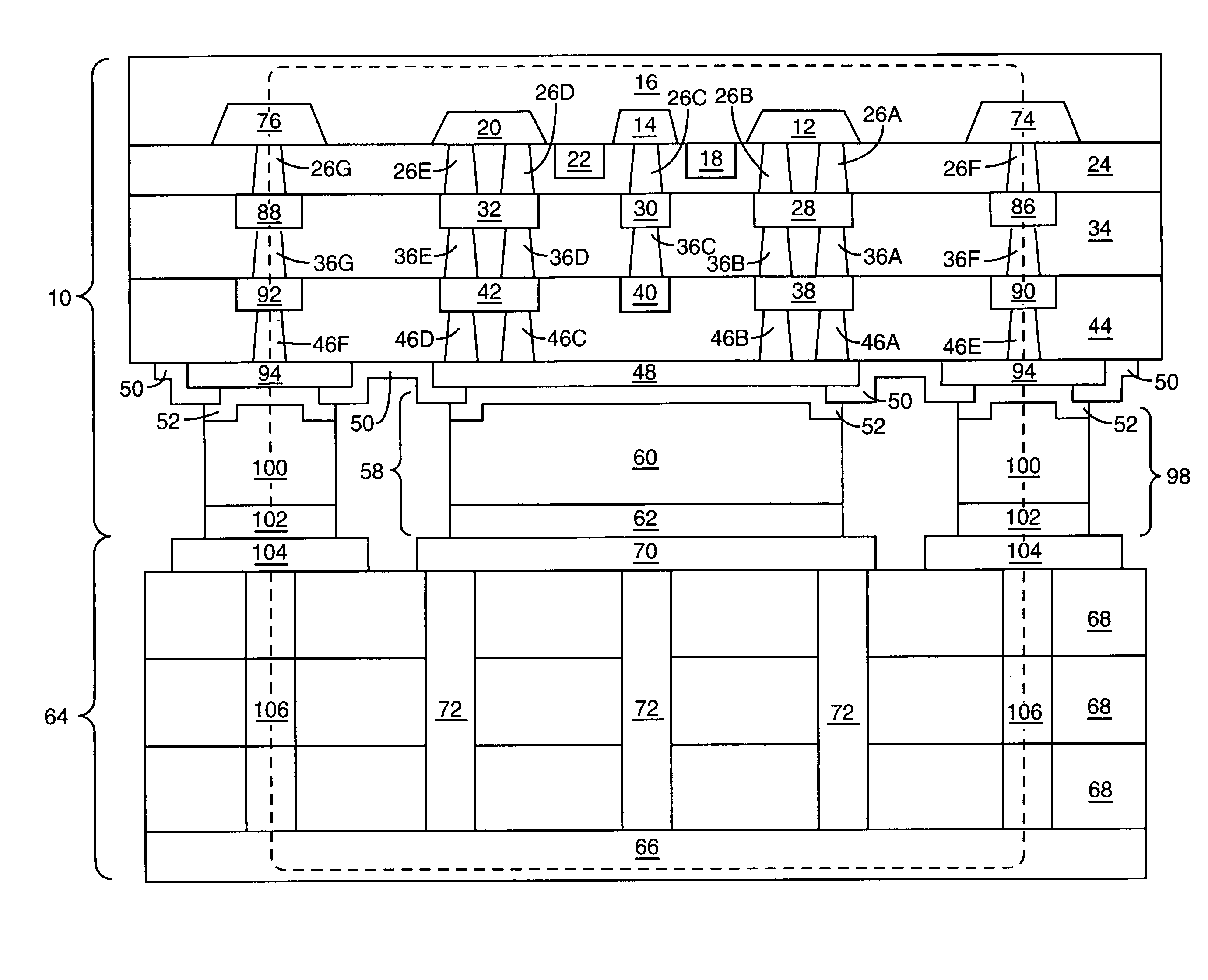 Integrated power devices and signal isolation structure