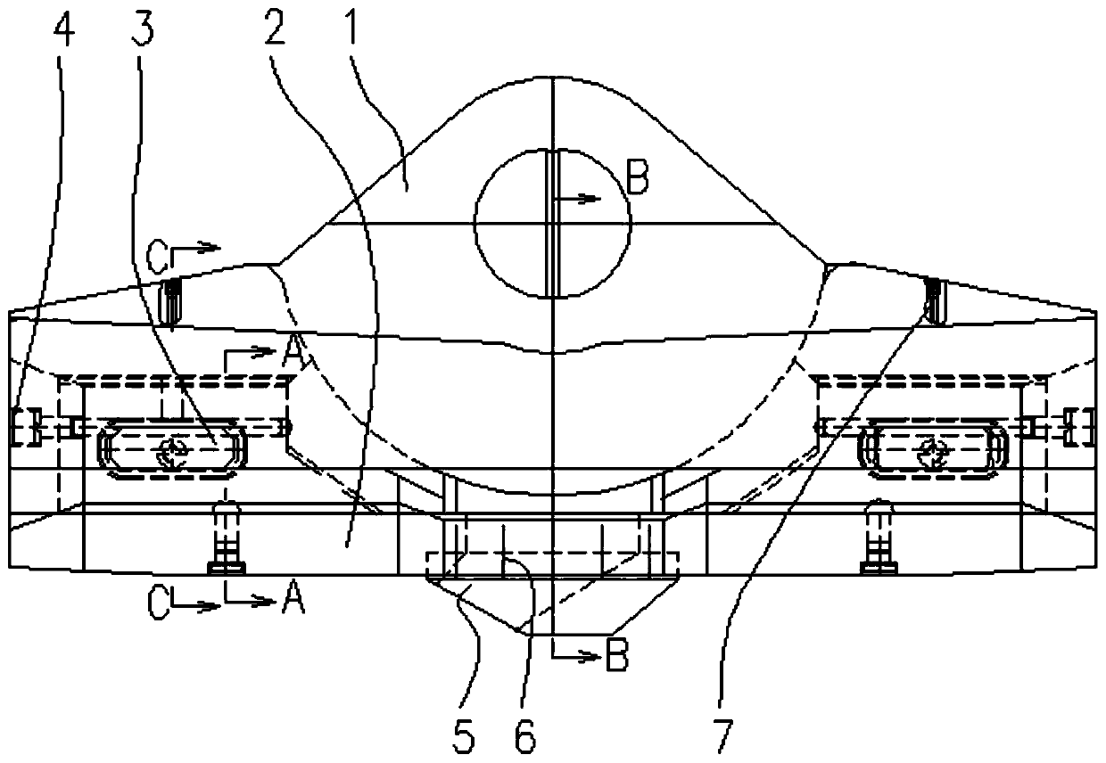 Split-type guiding sliding shoe