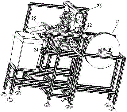 Coiled-material feeding mechanism of antenna terminal automatic laminating machine