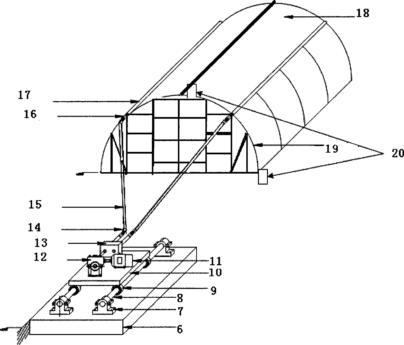 Large intelligent greenhouse energy saving separation independent production system