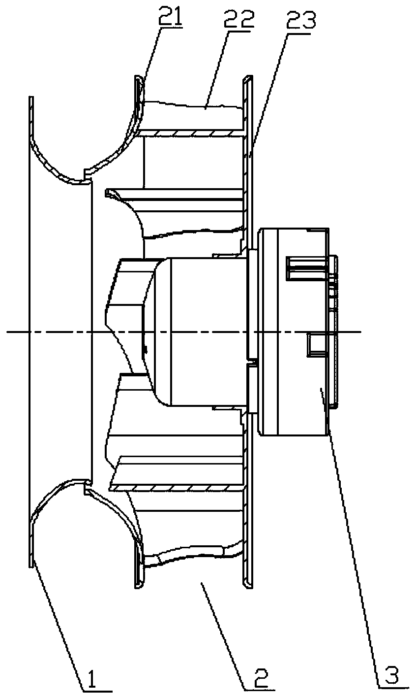 Impeller for centrifugal ventilating machine