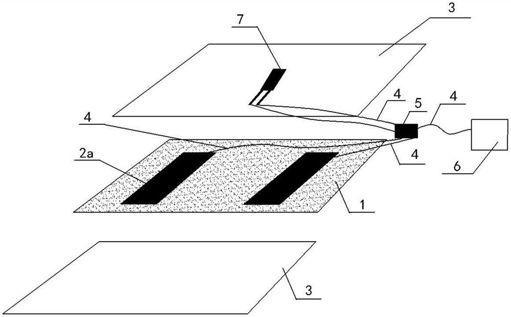 A graphene silver nanowire composite flexible heating film assembly