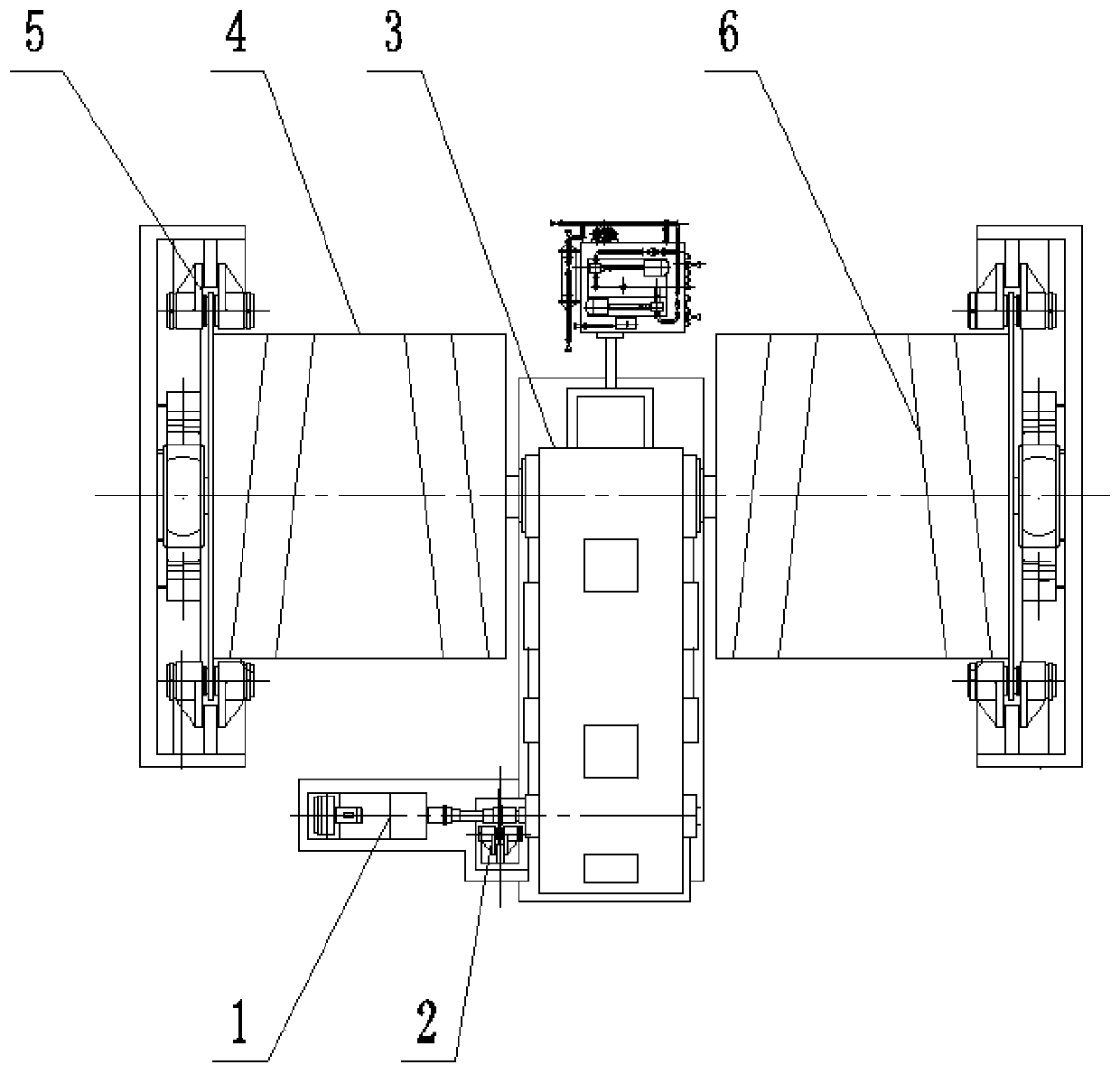 Non-balance-weight-type ship elevator hoisting mechanism