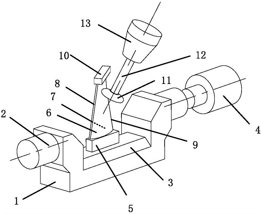 Bi-directional inverted grinding method for full molded surface of blade with two ends having tip shrouds