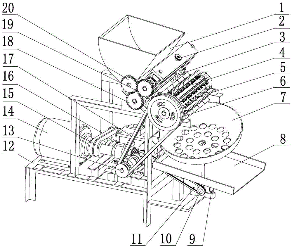 A kind of chestnut automatic shelling machine