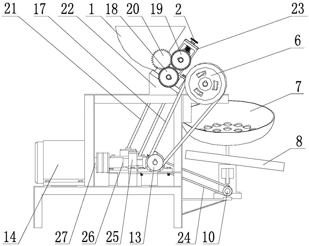 A kind of chestnut automatic shelling machine