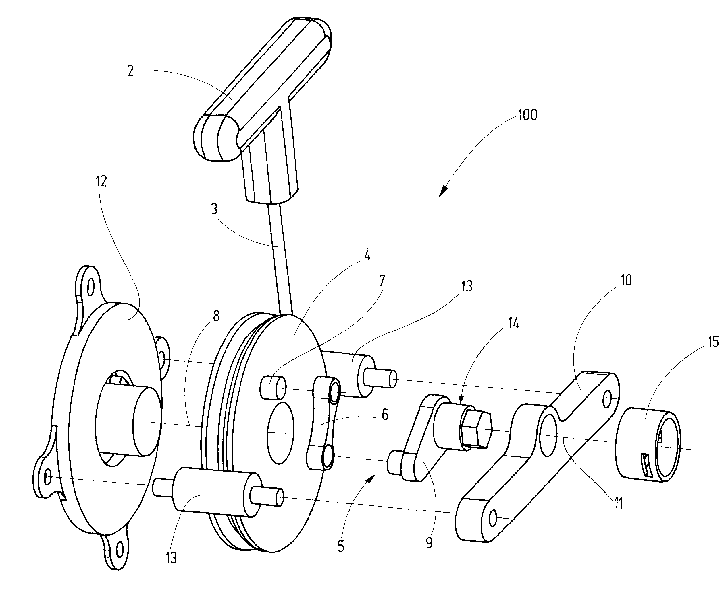 Starter device for a motor driven machine